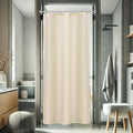AooHome 36 x 72 Inch Stall Half Size Shower Curtain, Fabric Solid Color by AooHome