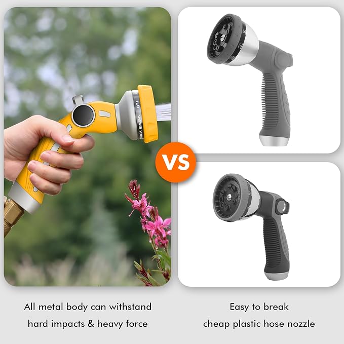 RESTMO Hose Nozzle Heavy Duty, Metal Water Hose Sprayer - Image 6