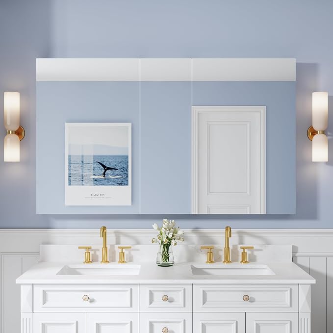 WELLFOR 60" x 36" Bathroom Medicine Cabinet - Image 10
