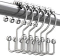 Titanker Shower Curtain Hooks Rings, Rust-Resistant Metal Double Glide Shower by Titanker