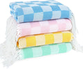 4 Pack Cotton Turkish Beach Towel Lightweight Thin Travel Vacation Essentials by Unknown