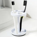 White Stainless Toothbrush Holder Stand: Rustproof Bathroom Countertop Organizer by Unknown