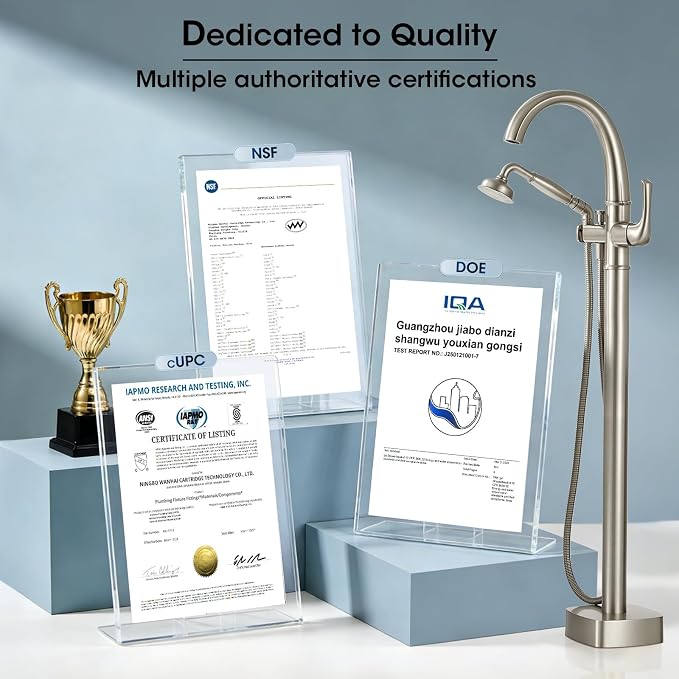 Free Standing Tub Faucet, Jabbol Luxury Freestanding Bathtub Faucet - Image 7