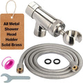 Shower Head Holder All Metal and Extra Long Stainless Steel 6 ft. Hose by Unknown