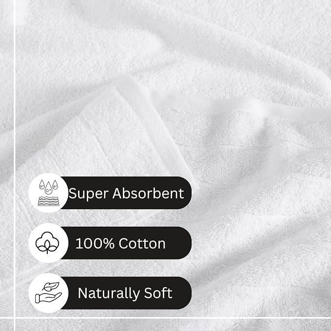 Casa Platino 100% Cotton Luxury Bathroom Towel Set - Image 5