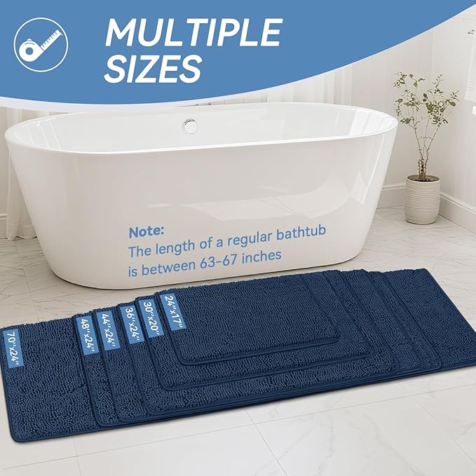 Bcoimo 24"×17" Absorbent Bath Mat, Non-Slip - Image 2