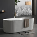 59" Acrylic Freestanding Bathtub, cUPC Certified Free Standing Tub, Chrome by Unknown