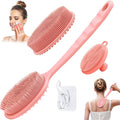 Silicone Face & Back Scrubber Set, Manual Face & Body Scrubber Exfoliator by GEENOA