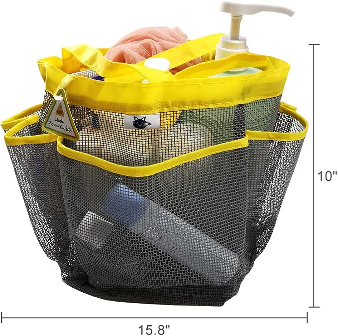 SPINFOX 2 Pack Mesh Shower Caddy, Quick Dry Shower Tote Bag Hanging Toiletry - Image 4
