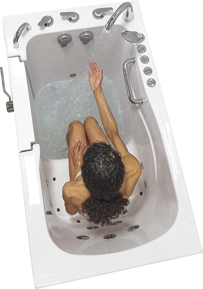 Ella Monaco 32"x52" Acrylic Air and Hydro Massage Walk-In Bathtub - Image 5