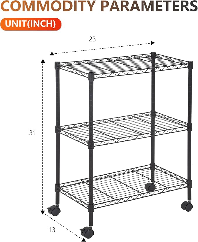BestOffice | 3-Tier Wire Storage Shelves - Image 3