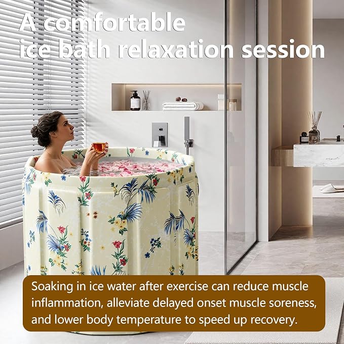 Portable Bath Tub for Adult, Foldable Soaking Bathtub for Hot SPA&Ice Bath - Image 8