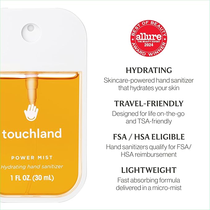 Touchland Hydrating Hand Sanitizer Spray, FRESH Trio Set, 1 FL. OZ. Travel Size - Image 6