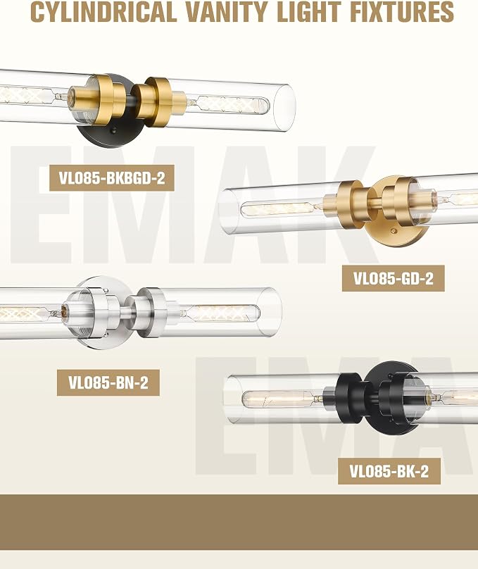 Emak Black and Gold Vanity Lights - Image 6