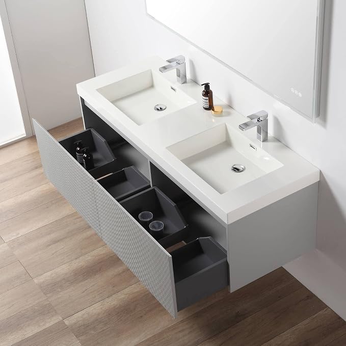 Blossom 60 Inch Double Sink Bathroom Vanity - Image 6