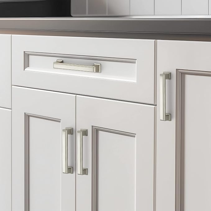 Ravinte Hardware 10 Pack Brushed Nickel Cabinet Pulls, 3-3/4 Inch Hole Center - Image 6