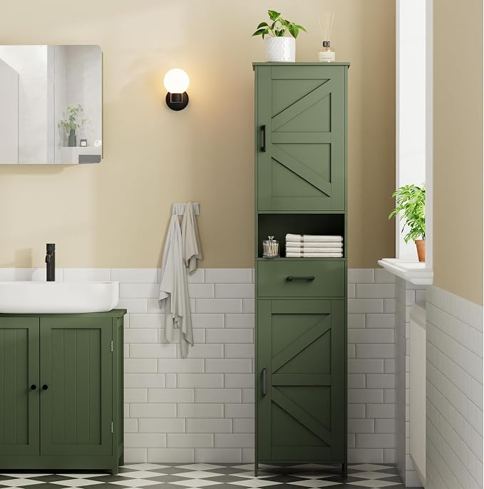 Homhedy 67" H Tall Bathroom Storage Cabinet - Image 7