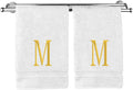 Monogrammed Hand Towel, Personalized Initial Gift, Extra Absorbent 100% Turkish by BareCotton