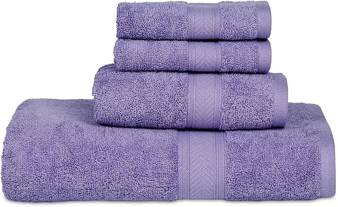 Casa Lino 100% Cotton Bath Towels Set of 4 by CASALINO