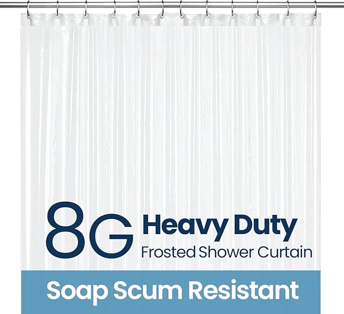 LiBa Bathroom Shower Curtain Waterproof Plastic Shower Curtain Premium PEVA by Liba