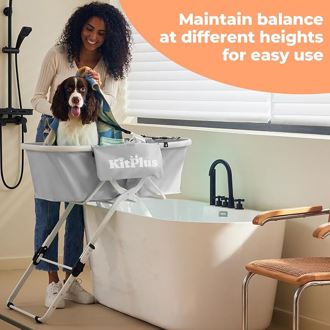 Portable Dog Bathtub, 5 Height Adjustable Dog Washing Station - Image 6