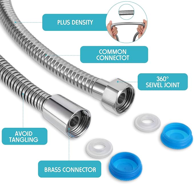 Mimorou 79 Inch Stainless Steel Shower Hose - Image 4