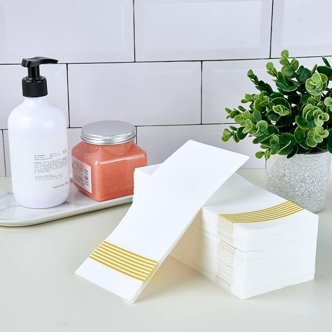 LITOPAK 300 Pack Disposable Guest Towels, Disposable Hand Towels - Image 5