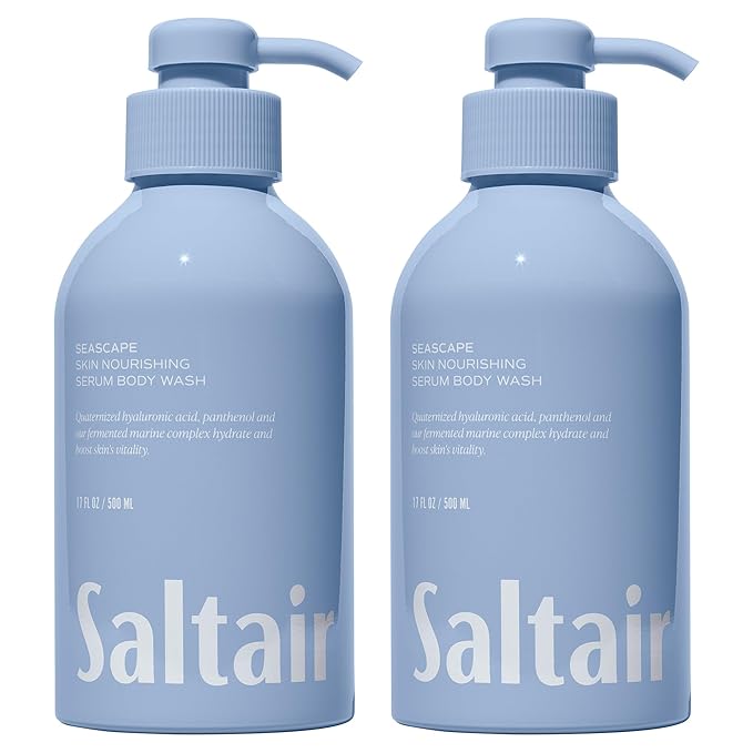 Saltair Body Wash, Seascape 2-Pack. Moisturizing Body Cleanser by Saltair