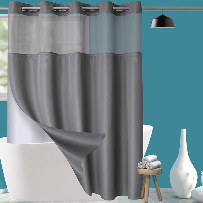 Conbo Mio Extra Long No Hook Shower Curtain by ConboMio