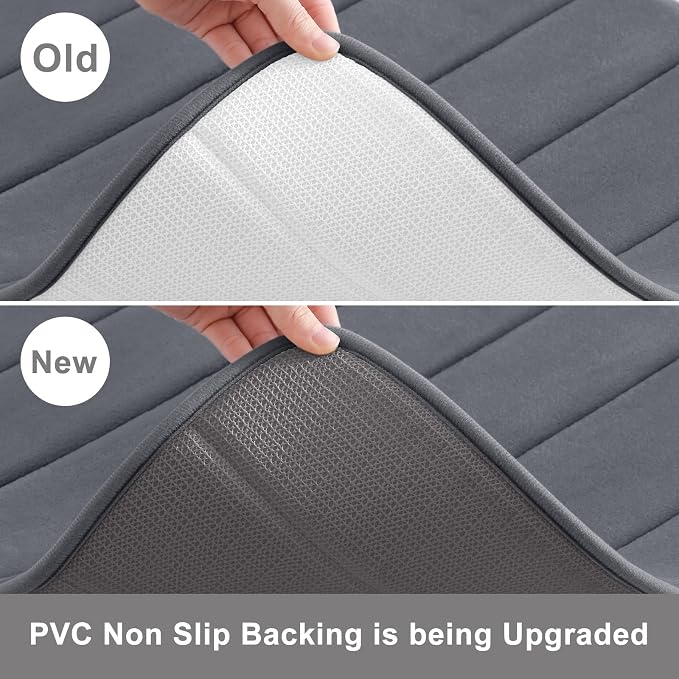 Buganda Memory Foam U-Shaped Contour Toilet Rugs, Non Slip Absorbent, Thick - Image 4