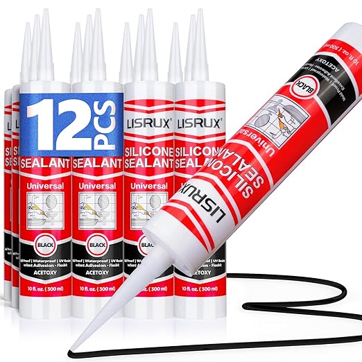 Black RTV Advanced Silicone Sealant & Caulk, 100% Silicone Black Caulking by Unknown