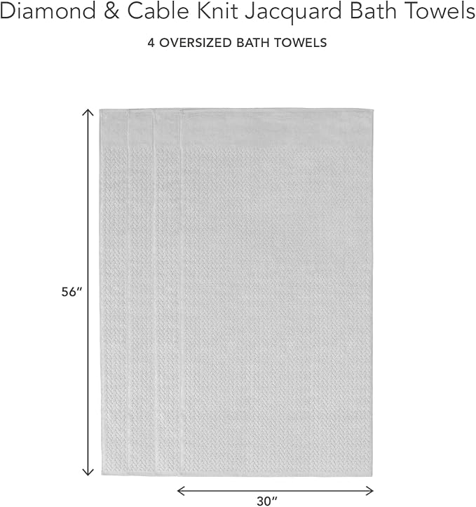 Texere 100% Organic Cotton Jacquard 650 GSM Premium Bath Towel Sets - Image 6