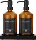 Amber Glass Soap Dispenser, Bathroom Hand Soap Dispensers by Eggs+sound