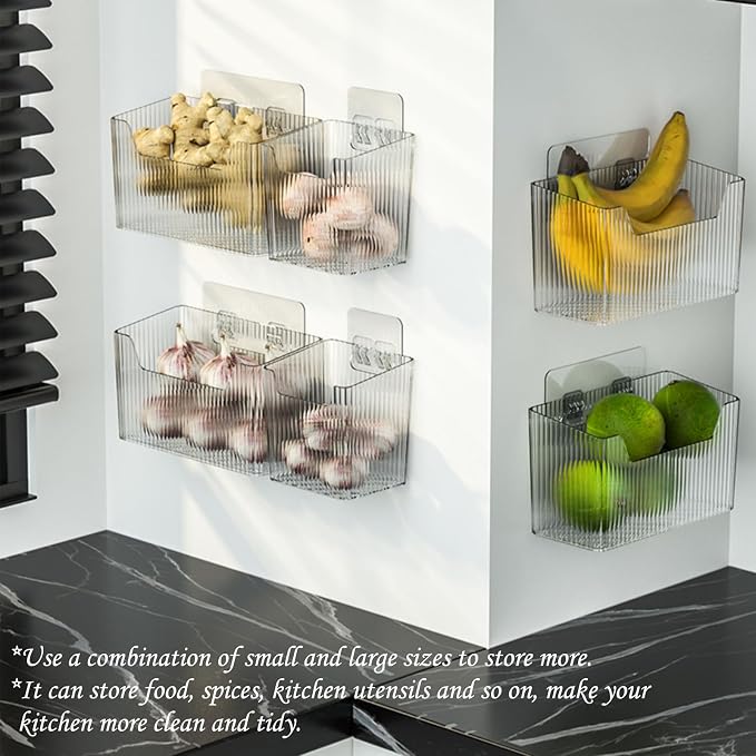 Set Of 2 Storage Organizer Bins Wall Mounted Shower Basket, Shower Caddy - Image 3