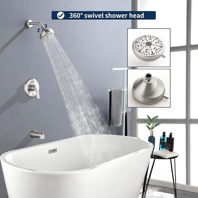 Tub Shower Faucet Combo Set Bathtub Faucet Set Shower System - Image 3