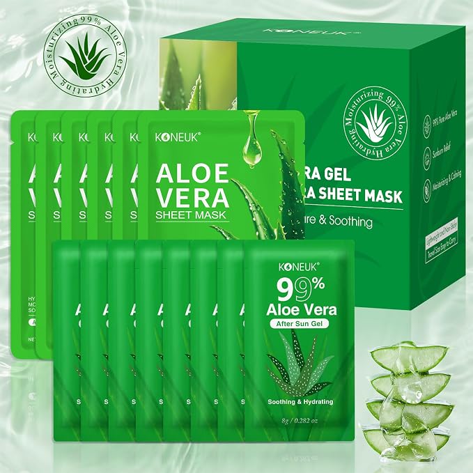30 Pack Aloe Vera Gel and 30 Pack Face Masks Skincare, Aloe Vera Gel and Facial - Image 7