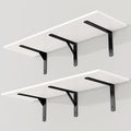 36 Inch White Floating Shelves Wall Mounted, 12 Inch Deep Wall Shelves by FunMemories