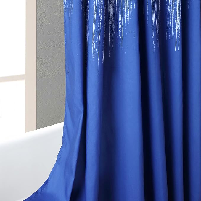 Blue Shower Curtain, Royal Blue Ombre Fabric Shower Curtains - Image 5