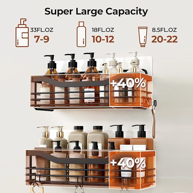 Orimade Shower Caddy Basket Soap Dish Holder Shelf - Image 6