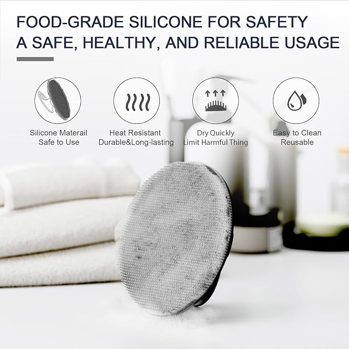 Silicone Body Scrubber Shower Bath Wash Brush Gentle Exfoliating Scrub - Image 3
