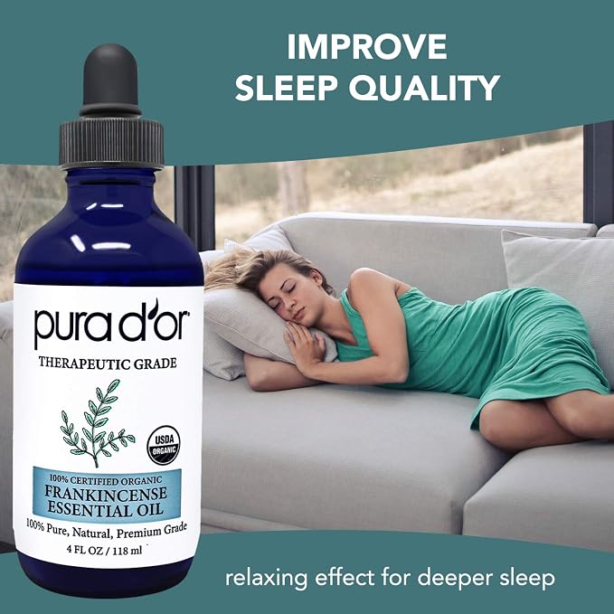 PURA D'OR ORGANIC Frankincense Essential Oil 100% Pure & Natural Therapeutic - Image 4