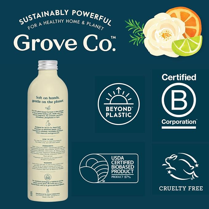 Grove Co. Hydrating Gel Hand Soap Refills | Plastic-Free Liquid Hand Soap - Image 9