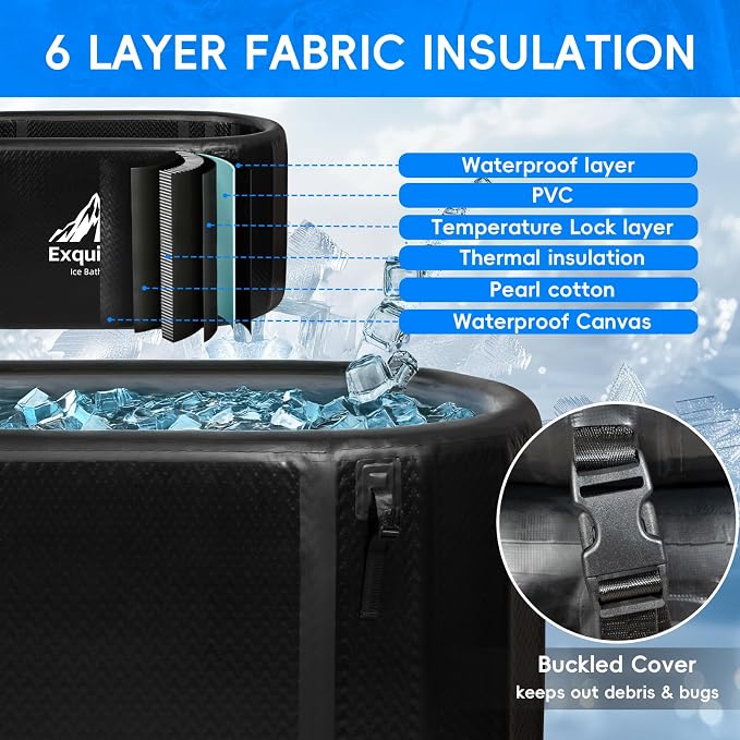 Ice Bath Tub with 1HP Water Chiller, 216 Gallon Inflatable Cold Plunge Tub with - Image 7