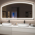 Hasipu 72" x 36" Arch LED Bathroom Mirror, Frontlit Wall-Mounted Vanity Mirror by Whatssuitableisthebest