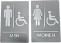 USA Made - Men's and Women's Restroom Signs ADA-Compliant Bathroom Door Signs by RockRidge