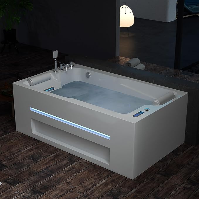 Empava PRO Series Jetted Tub, Luxury 56-Jet Whirlpool Bathtub | Ozone - Image 3
