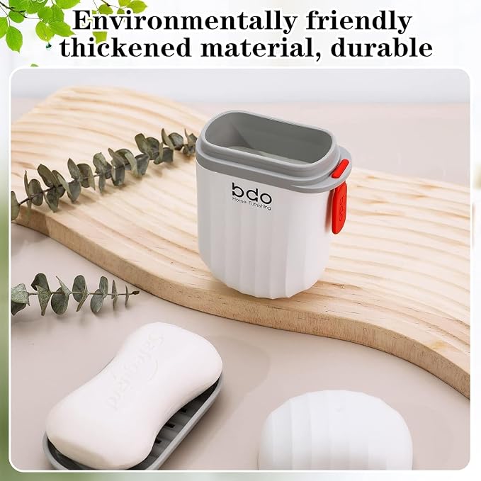 Zulay Kitchen Pack of 4 Portable Plastic Soap Dish Box - Image 7