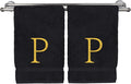 Monogrammed Hand Towel, Personalized Initial Gift, Extra Absorbent 100% Turkish by BareCotton