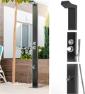 Bondi Black ADA 316 Marine Grade Stainless Steel Outdoor Shower Panel-No Rust! by NoWorriesProducts
