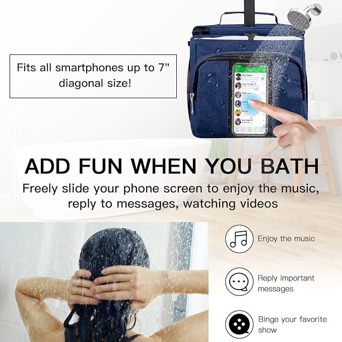 Bukere Portable Shower Caddy College Dorm Room Essential, Shower Caddy Tote Bag - Image 3